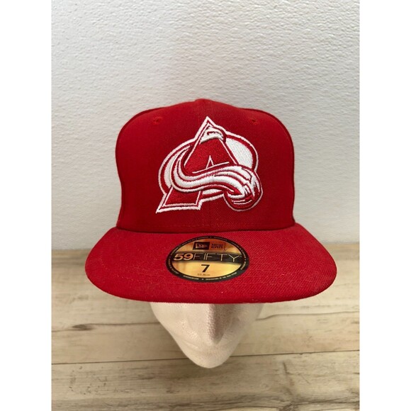 New Era NHL Colorado Avalanche Red Baseball Cap 59Fifty Size: 7 - Picture 1 of 11